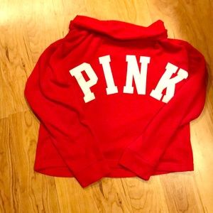 A red sweater/croptop from pink